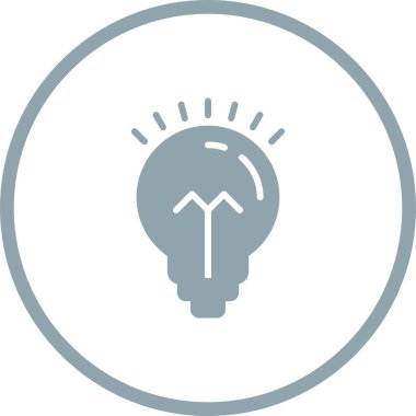 Lamba ampul yuvarlak vektör simgesi