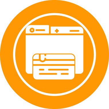 Kredi kartı vektör simgesi modern basit vektör illüstrasyonu