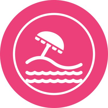 Yüzmek. Web simgesi basit illüstrasyon