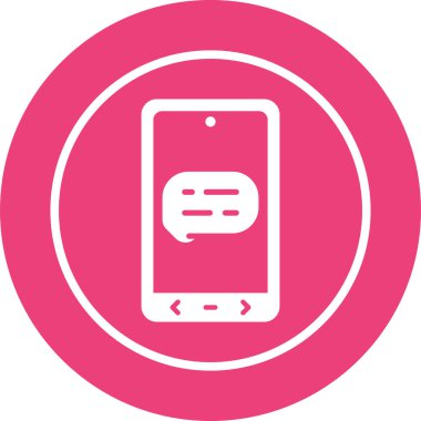 Cep telefonu simgesi, vektör illüstrasyonu