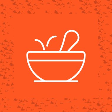 Turuncu üzerine havuç simgesi