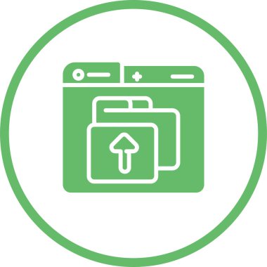 Dosya web simgesi vektör illüstrasyonunu yükle