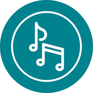 Müzik simgesinin vektör illüstrasyonu