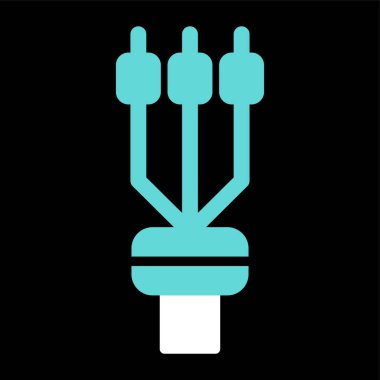 Elektrik kablosu simgesi. Web için elektrik kablo vektör simgelerinin özet çizimi