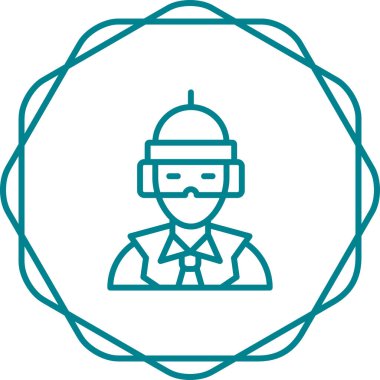 Modern b 'nin vektör çizimi robot simgesinden yoksun