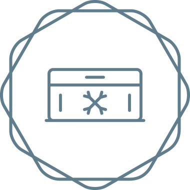 Dondurucu ağ simgesi vektör illüstrasyonu