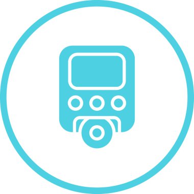 Bir radyo simgesinin vektör illüstrasyonu