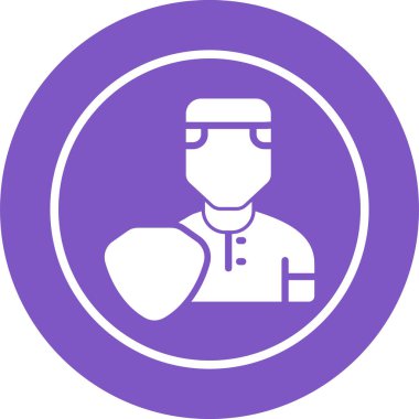 Bir doktor simgesinin vektör çizimi