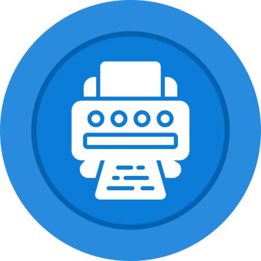 Yazıcı simgesi basit örnek