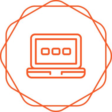 dizüstü bilgisayar simgesi. Web basit tasarım illüstrasyonu