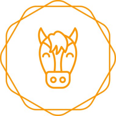 Bir at simgesinin vektör illüstrasyonu