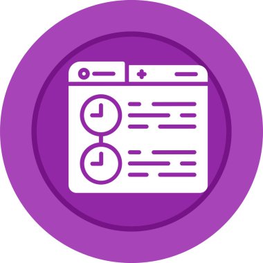 Bir takvim simgesinin vektör illüstrasyonu