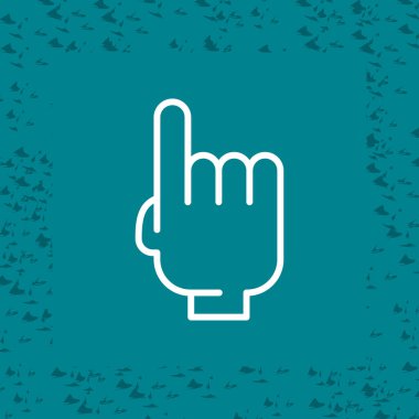 Düz dizaynlı imleç imleç simgesi. parmak oku vektör çizimi yeşil arkaplan üzerinde.