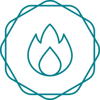 Alev simge vektör çizim