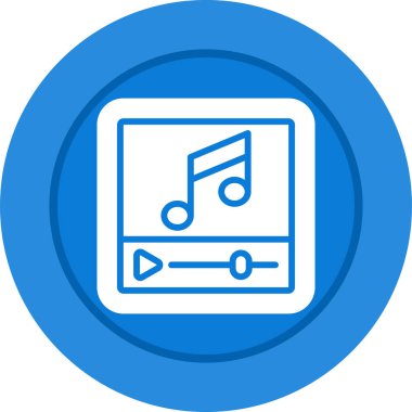 Müzik Oynatıcı web simgesi, vektör illüstrasyonu
