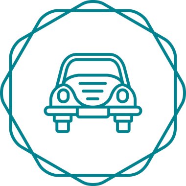 Araba modern simgesi, vektör illüstrasyonu