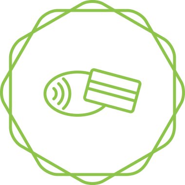 Kredi kartı ikonu vektör illüstrasyonu