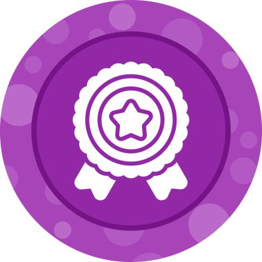 Madalya web simgesi vektör illüstrasyonu 