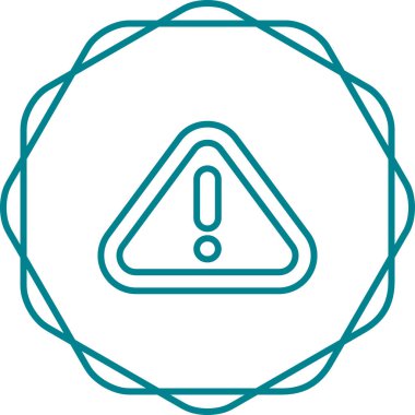 Çember simgesinde ünlem işareti, vektör illüstrasyon tasarımı