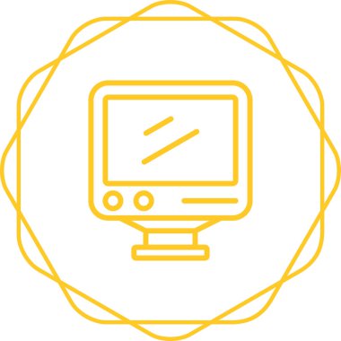 Bilgisayar simgesinin vektör illüstrasyonu