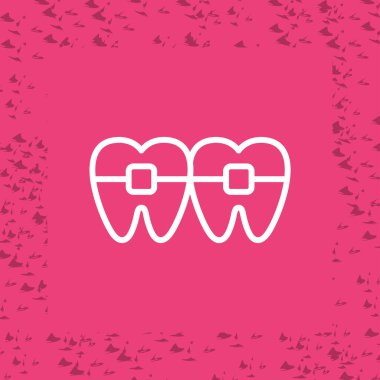 Diş simgesi, vektör çizimi 