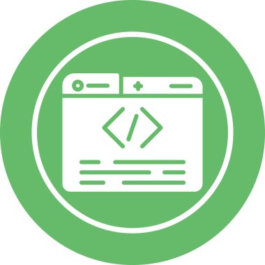 coding vector glyph icon design