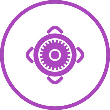 Dişliler. Web simgesi vektör illüstrasyonu