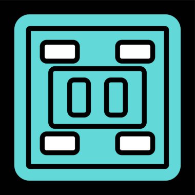 soket ağ simgesi vektör illüstrasyonu