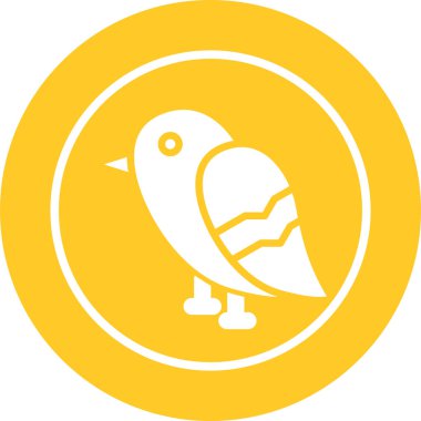 Kuş. Web simgesi basit illüstrasyon