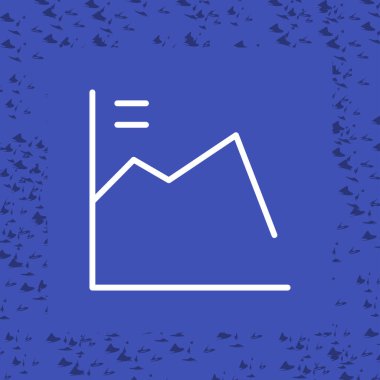 mavi arkaplanda grafik simgesi olan grafik