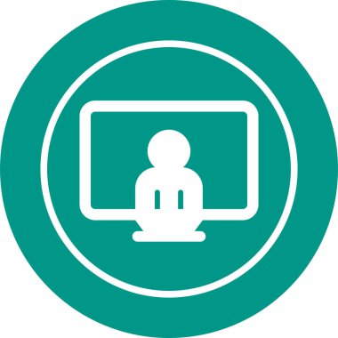 Dizüstü bilgisayar simgesi vektör çizimi