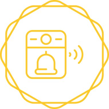 Video Kapı Çanı web simgesi, vektör illüstrasyonu 