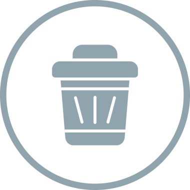 Çöp kutusu simgesi. vektör illüstrasyonu 