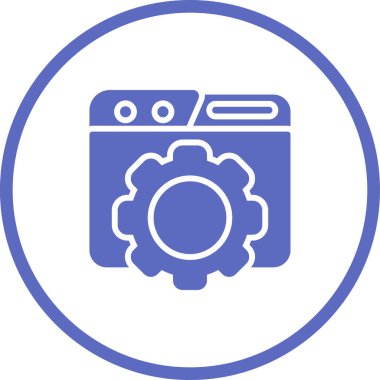 çamaşır makinesi ikon vektör çizimi