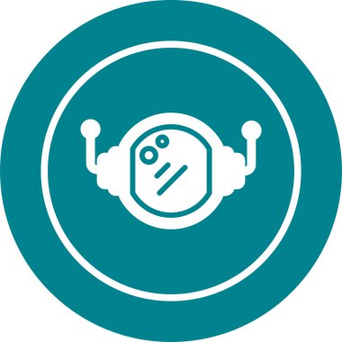 robot. Web simgesi basit illüstrasyon