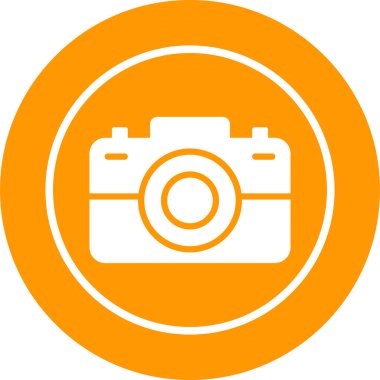 Kamera. Web simgesi basit illüstrasyon