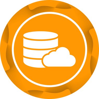 Bulut veri. Web simgesi basit tasarım