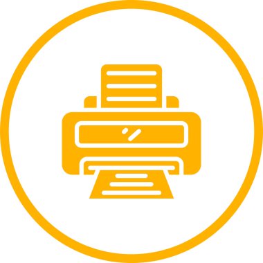 Yazıcı simgesi basit örnek