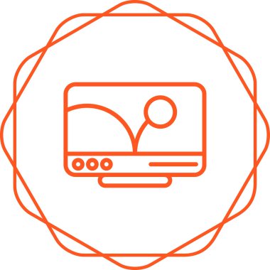 Modern simgenin vektör illüstrasyonu