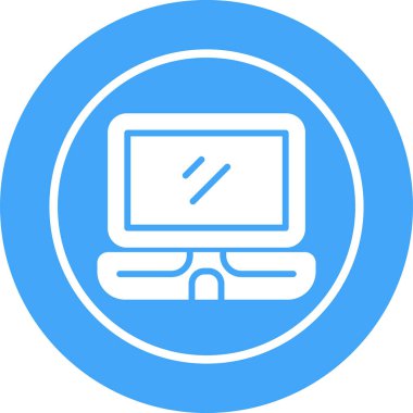dizüstü bilgisayar simgesi. Web basit tasarım illüstrasyonu