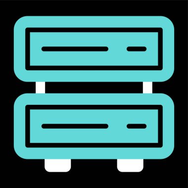 sunucu web simgesi vektör illüstrasyonu
