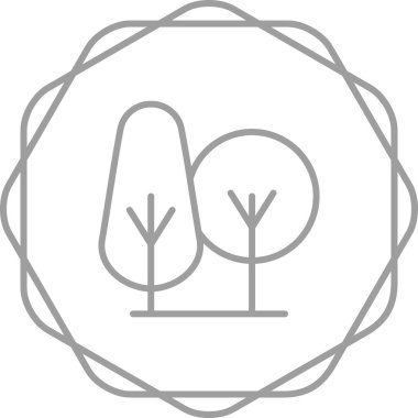 Ağaç simgesinin vektör illüstrasyonu