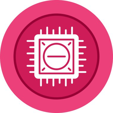 İşlemci. Web simgesi basit illüstrasyon