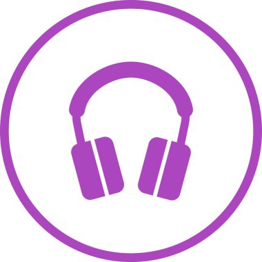 kulaklık web simgesi, vektör çizim