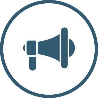 megafon ikonu. Vektör illüstrasyonu