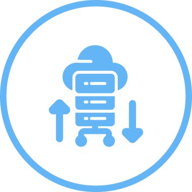 Web Sunucusu Web simgesi vektör illüstrasyonu 