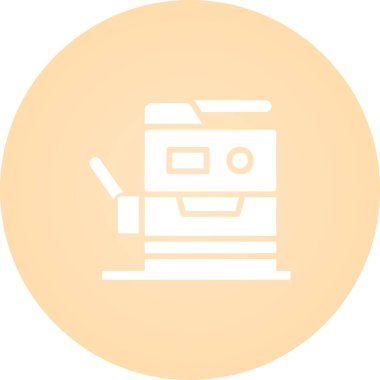 Bir robot simgesinin vektör illüstrasyonu