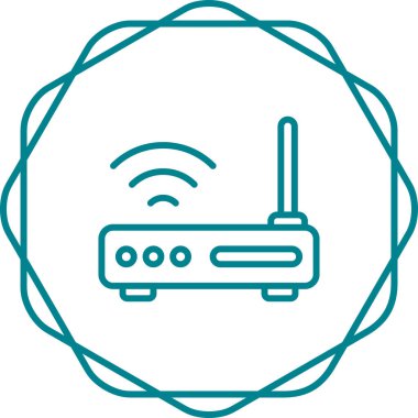router simgesi web basit illüstrasyon