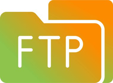 FTP Erişim Web simgesi vektör çizimi