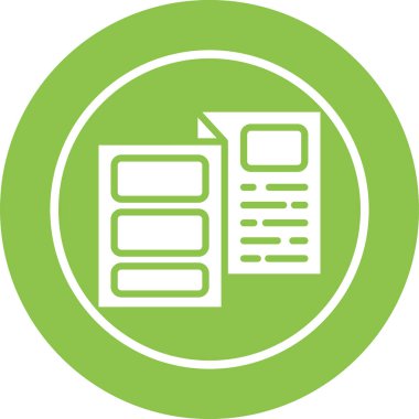 Broşür web simgesi vektör illüstrasyonu